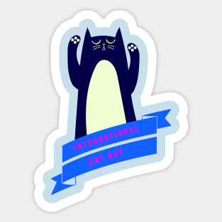 International Cat Day Cat cat club Sticker